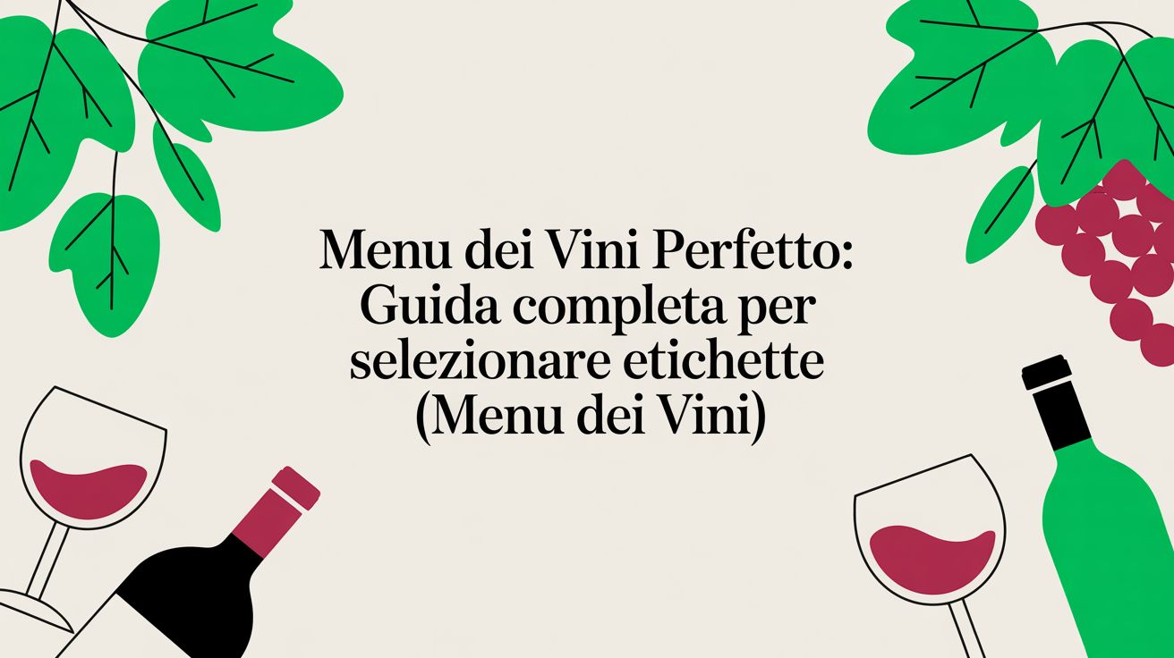 Menu dei vini perfetto: guida completa per selezionare etichette (menu dei vini)